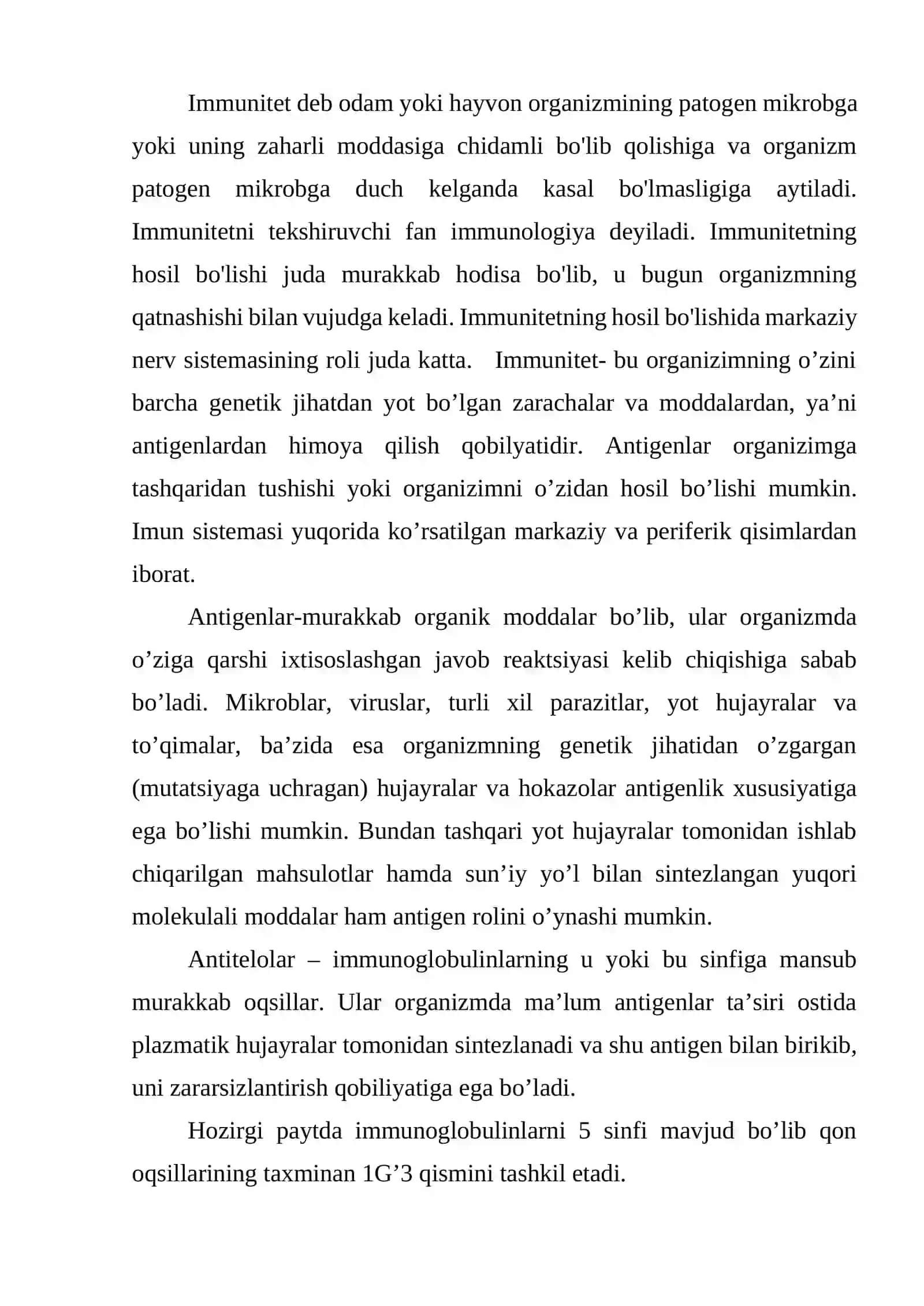 Immunitet to'g'risida umumiy tushuncha 2