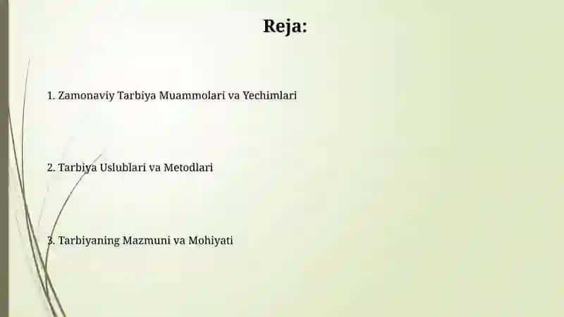 Tarbiya fanini o‘qitish mazmuni 2