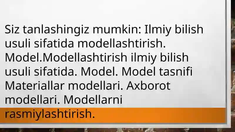 Informatikada metodlashtirish 2