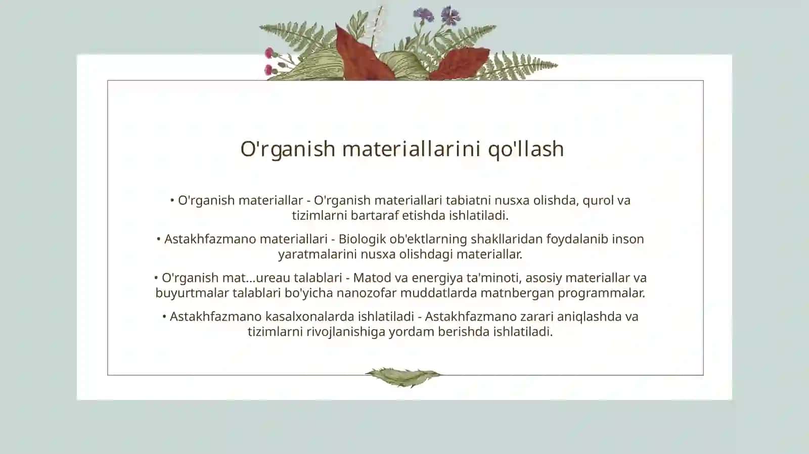 Biomimetik materiallar dizayni 2