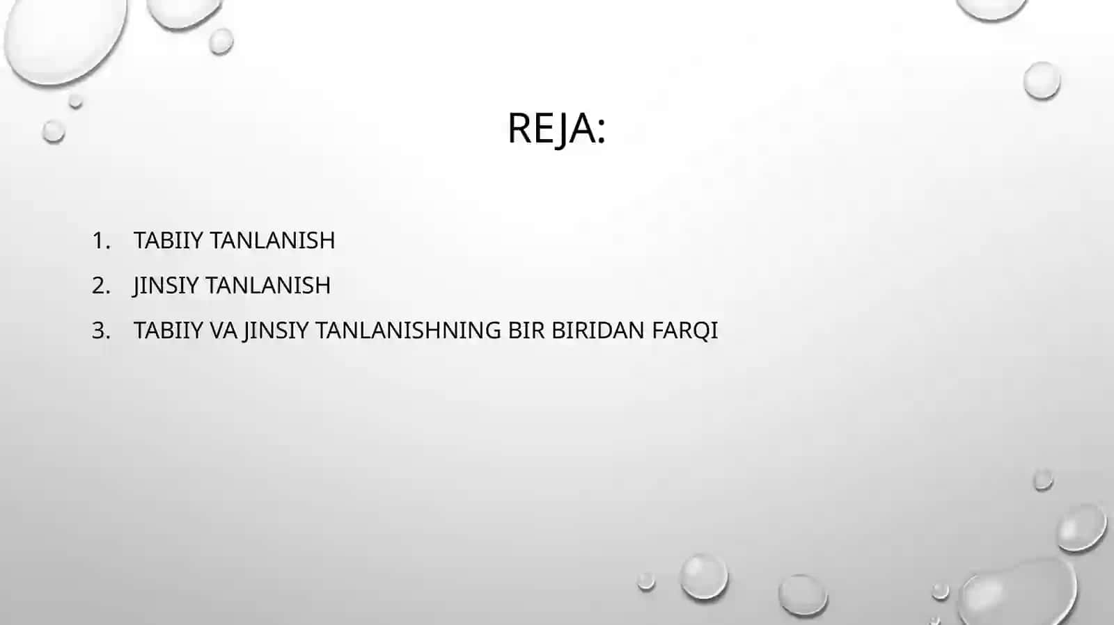 Tabiiy  va  jinsiy tanlanish 2