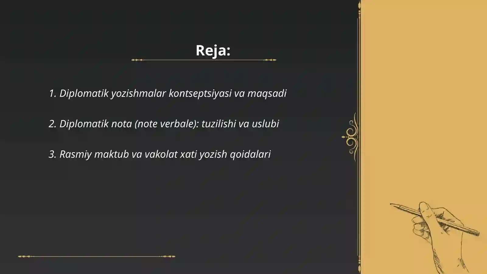 Diplomatik yozishmalar 2