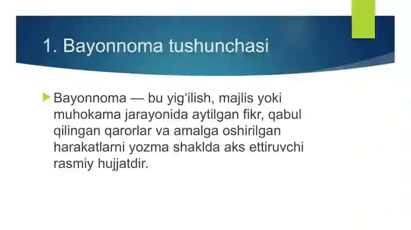 BAYONNOMA YOZILISH TARTIBI 2