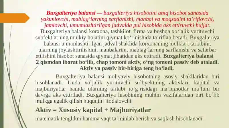 BUXGALTERIYA BALANS   TAHLILI 2