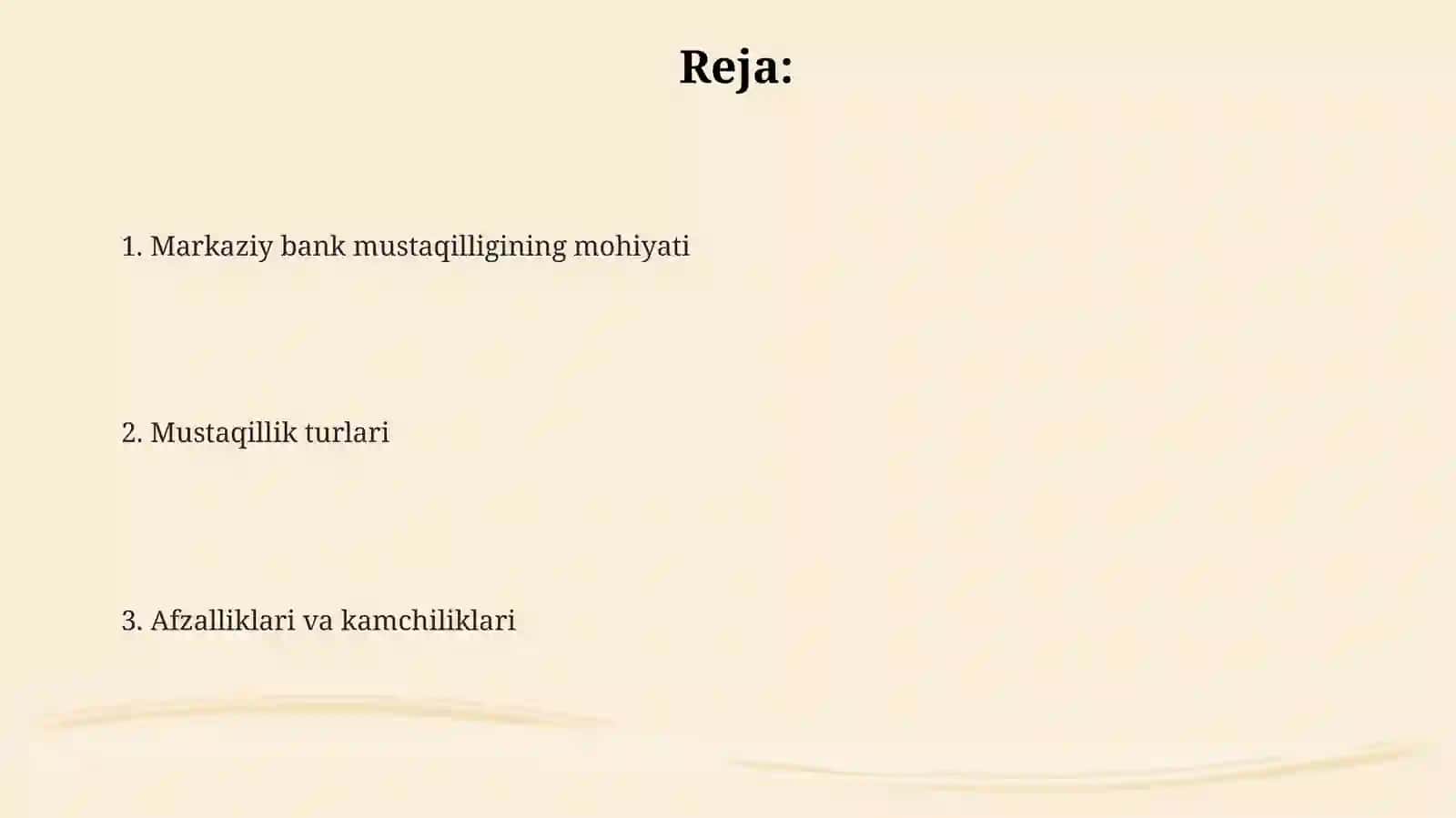 Markaziy bankning mustaqilligi 2