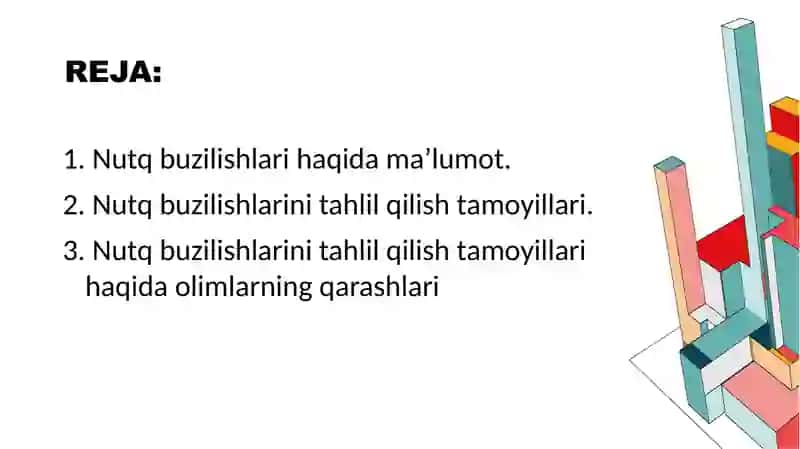 Nutq buzilishlarini tahlil qilish tamoyillari 2