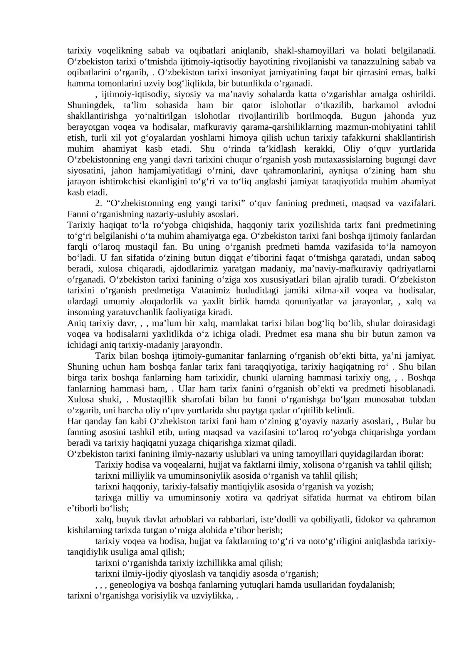 O‘zbekistonning eng yangi tarixi 2