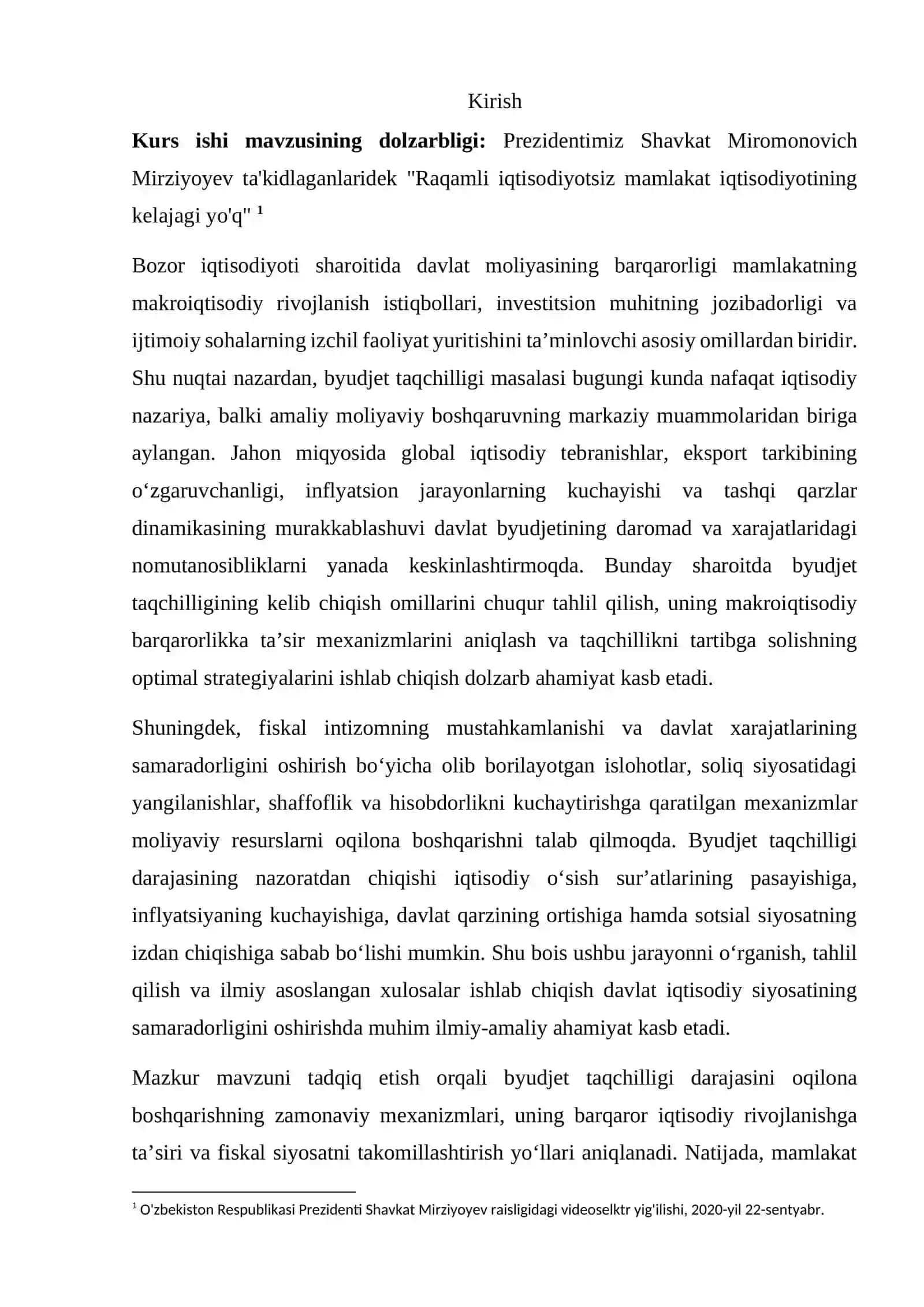 Byudjet taqchilligi va uning oqibatlari 2