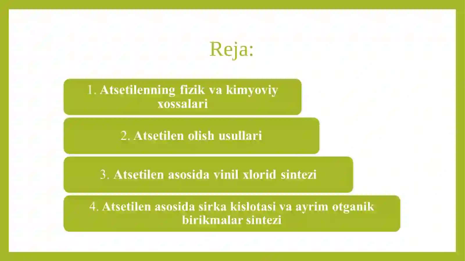 Atsetelen asosida sitezlar 2