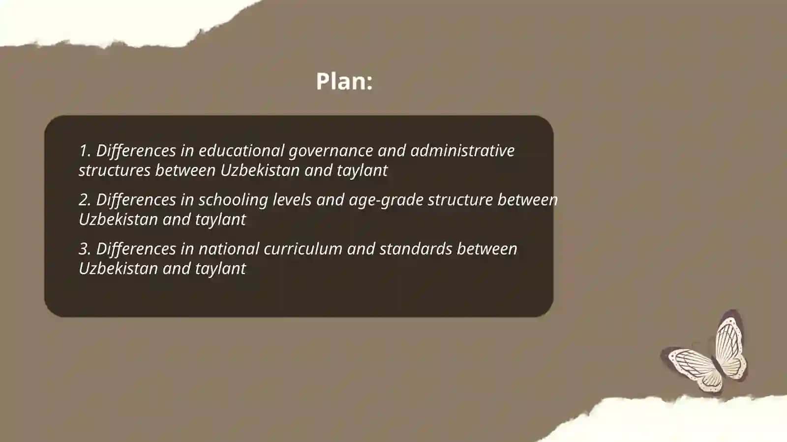The Difference between The education System of Uzbekistan and taylant 2