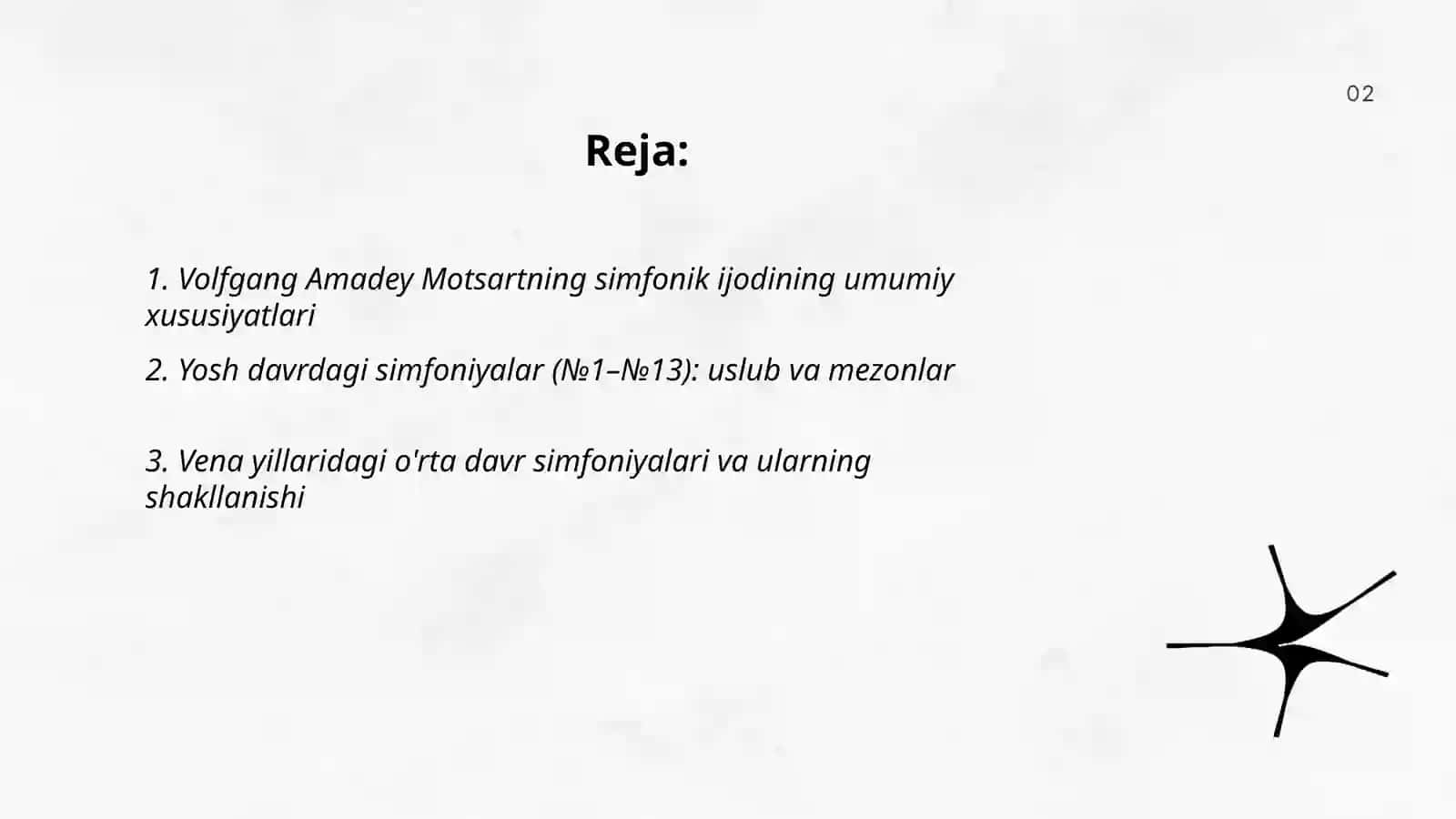 Volfgang Amadey Motsart simfonik ijodi 2