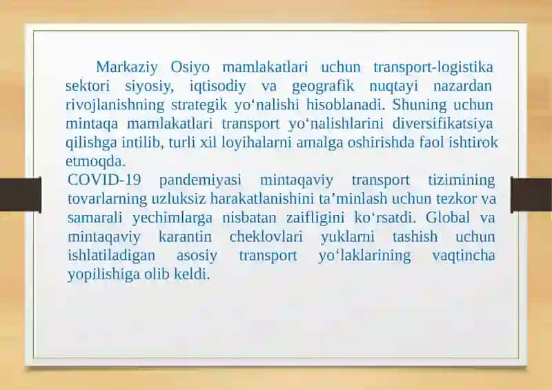 TRANSPORT AXBOROT KOMMUNIKATSIYA INFRATUZILMASINING MINTAQAVIY RIVOJLANISH XUSUSSIYATLARI 2