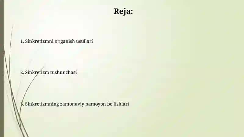 Sinkretizm tushunchasi va uning o’rganilishi 2