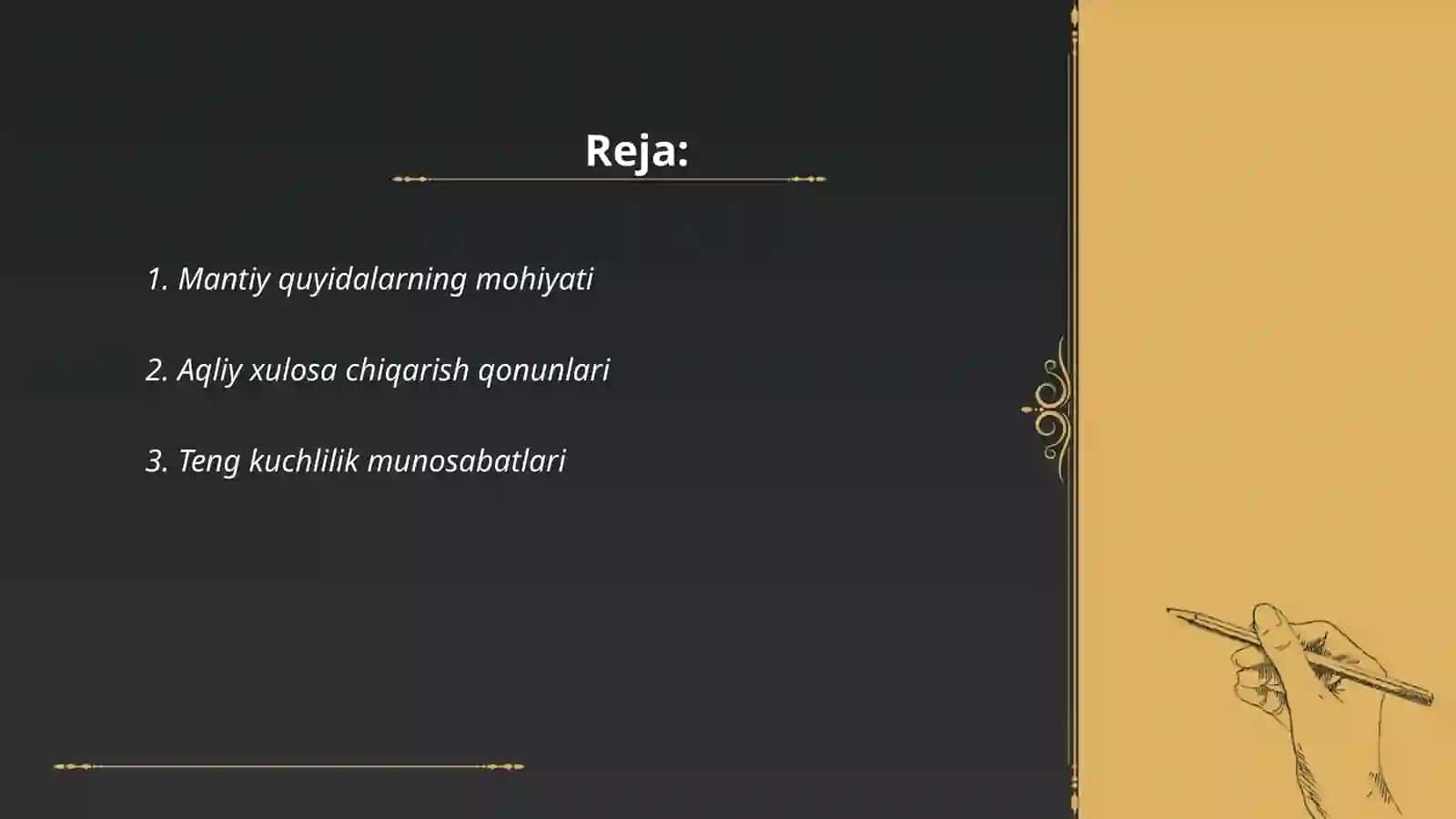 Mantiqiy amallarning qonunlari 2
