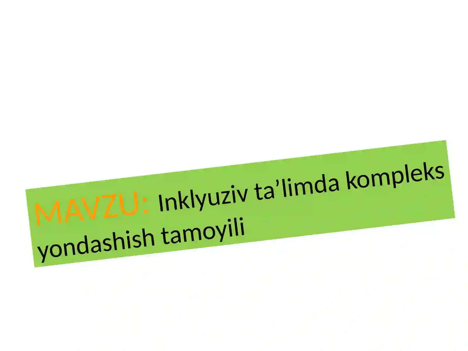 Inklyuziv taʼlimda kompleks yondashish tamoyili 2