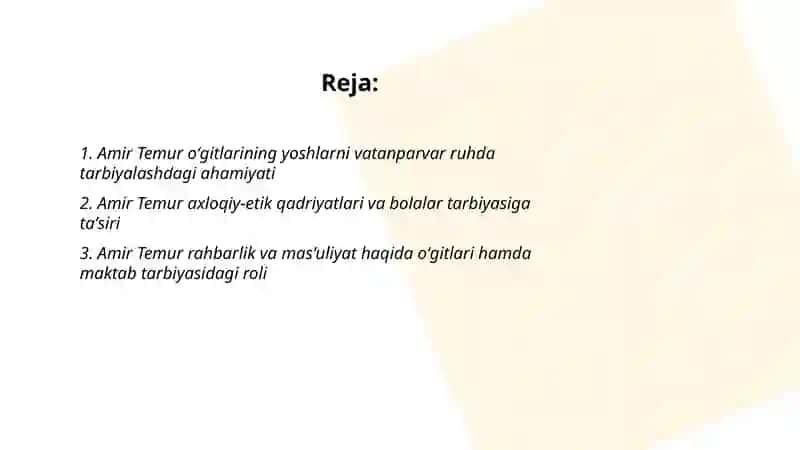 Amir Temur oʻgitlarining tarbiyaviy ahamiyati 2