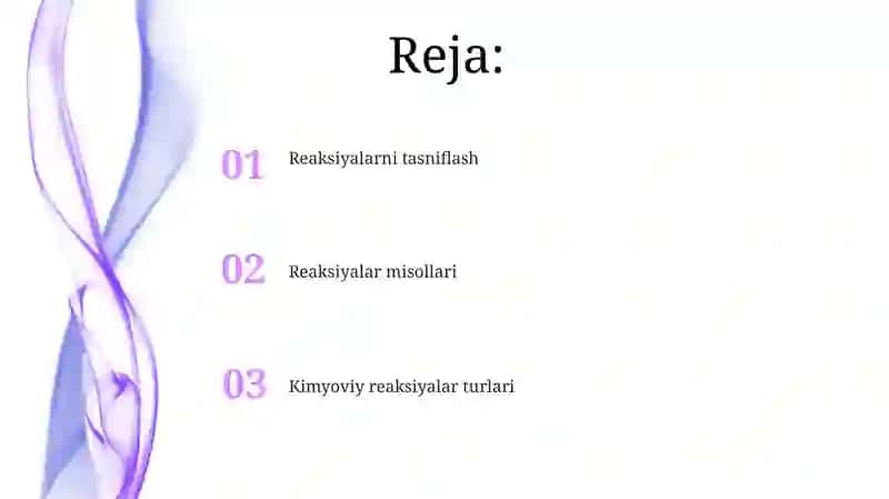 Kimyoviy reaksiya turlari 2