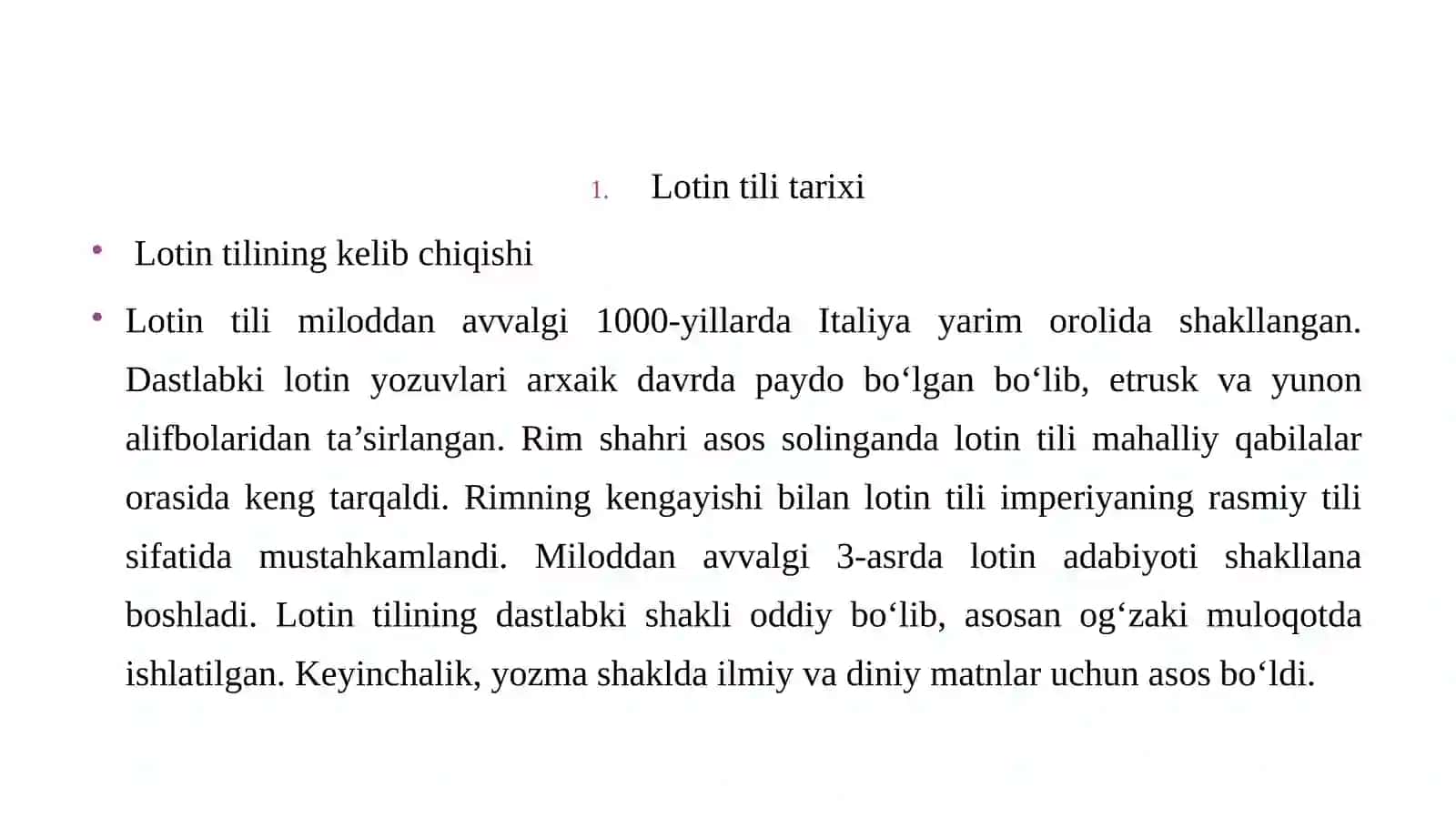 Lotin tili tarixi 2
