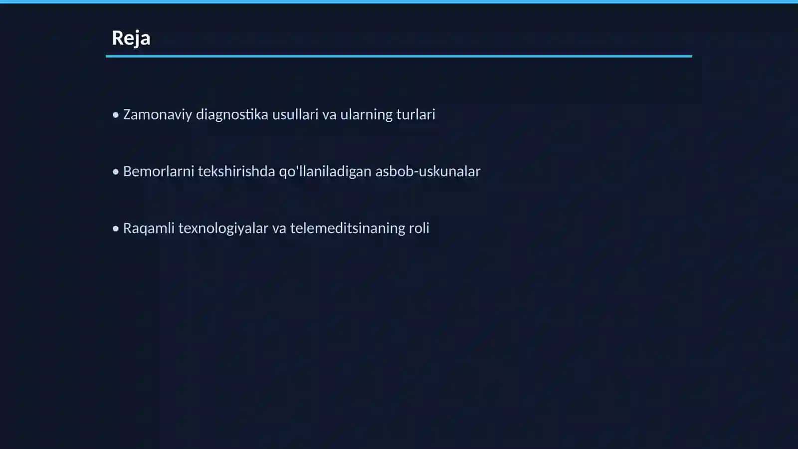 Zamonaviy diagnostika usullari 2