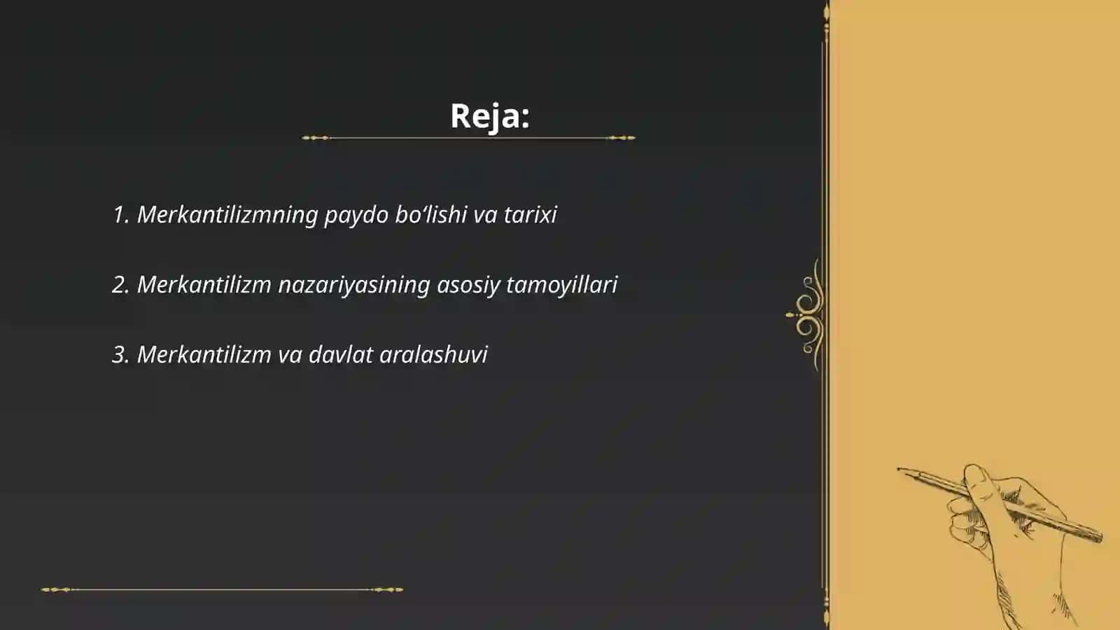 Merkontilizm iqtisodiy ta'limotlari 2