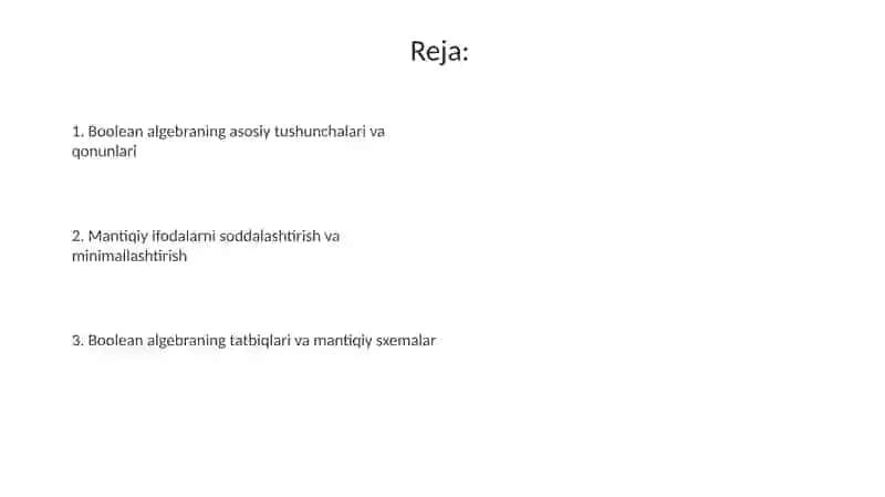 Bul algebrasi 2