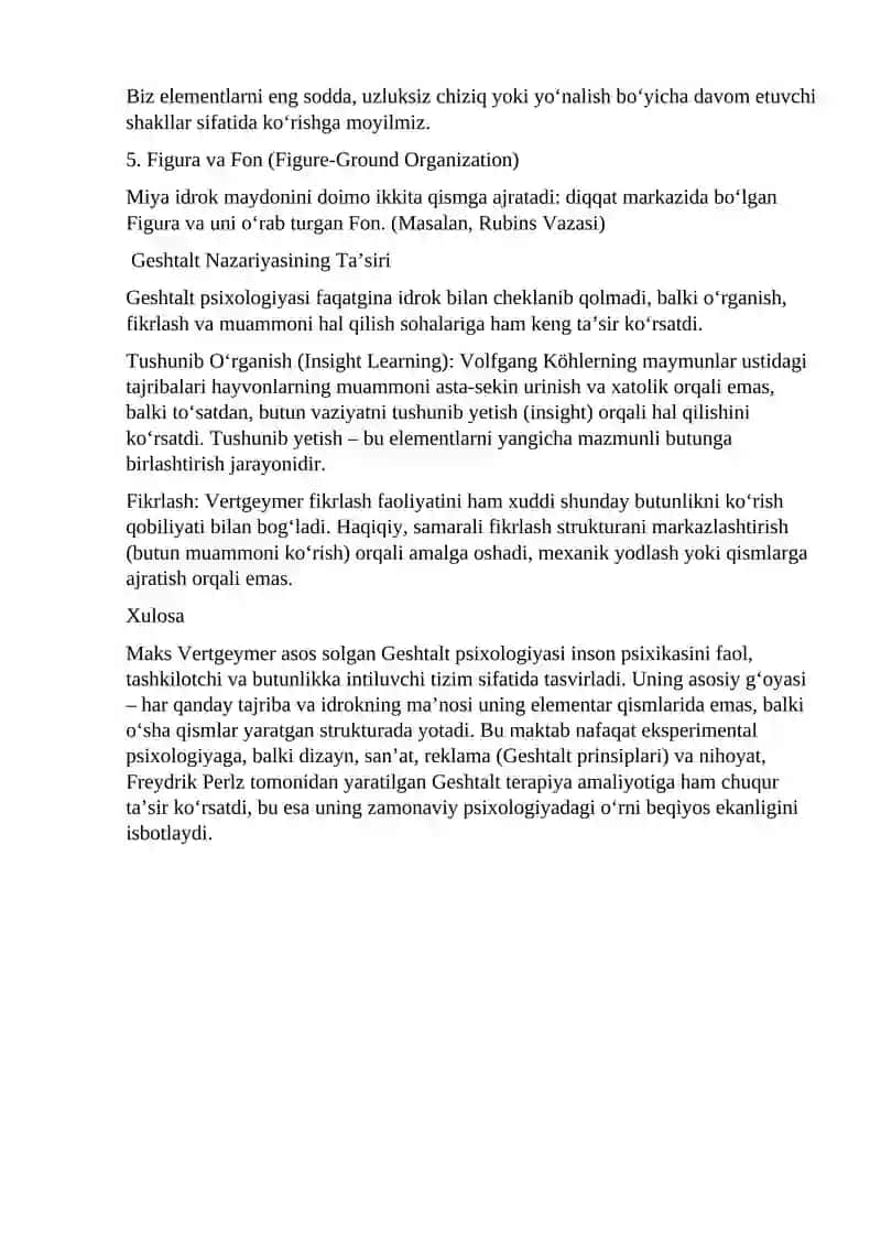 Geshtalt Psixologiyasi (Maks Vertgeymer) 2