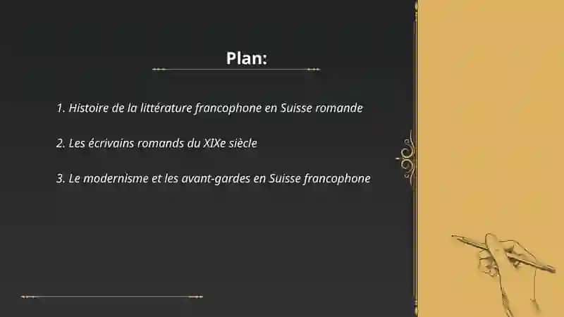 La littérature Francophone de Suisse 2