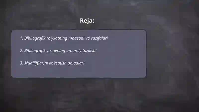 Bibliografik ro‘yhatini tuzish qoidalari 2