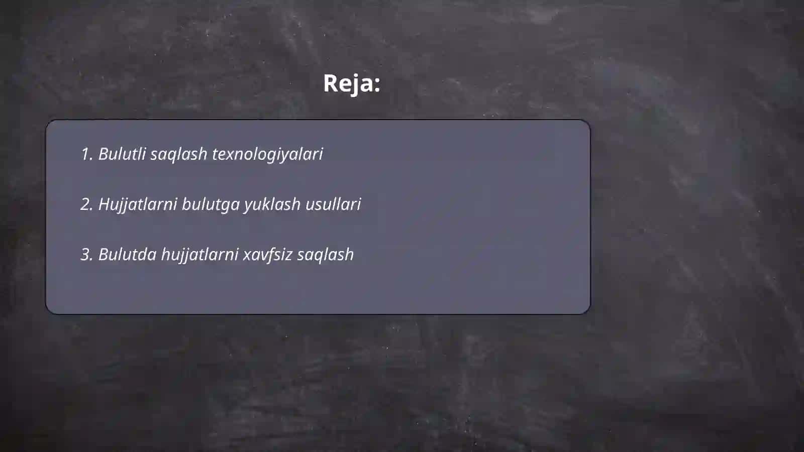 Bulutli saqlash texnologiyalari 2