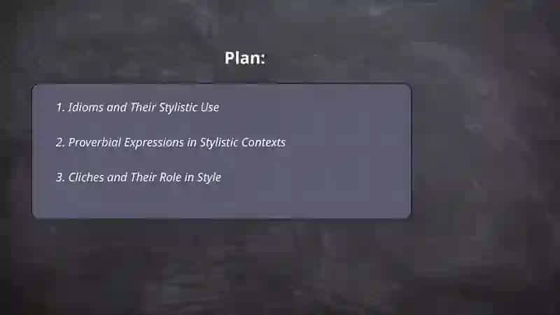 Stylistic use of set expressions 2