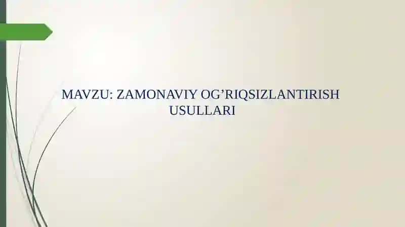 OXTA FANIDAN TAYYORLAGAN MUSTAIL ISHI 2