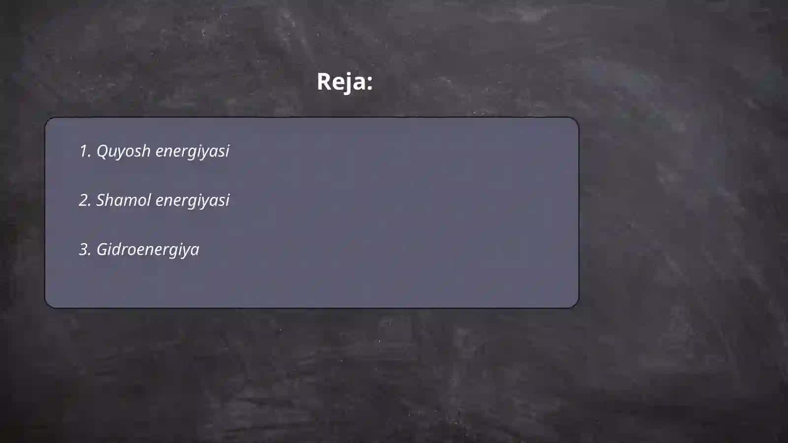 Ananaviy energiya manbalari 2