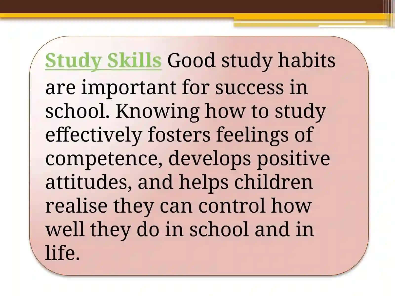 Study Skills 2