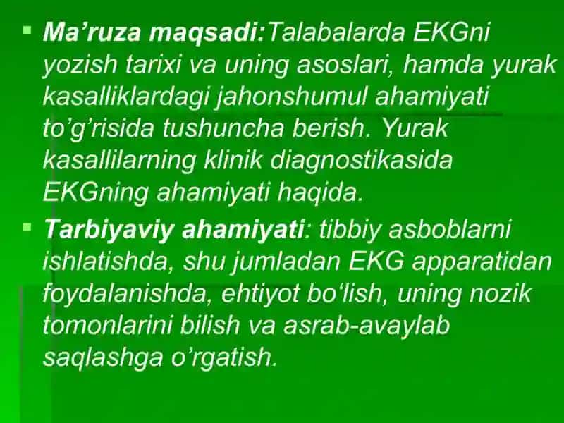 Elektrokardiografiya(EKG) 2