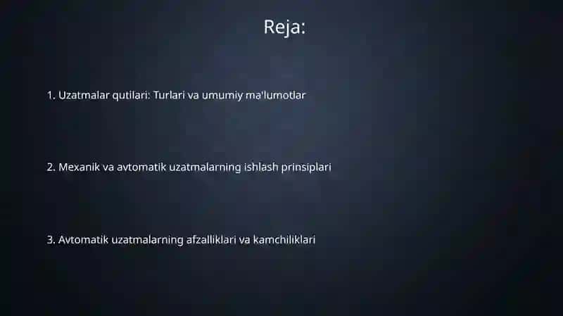 Uzatmalar qutisi: Kirish va vazifasi 2