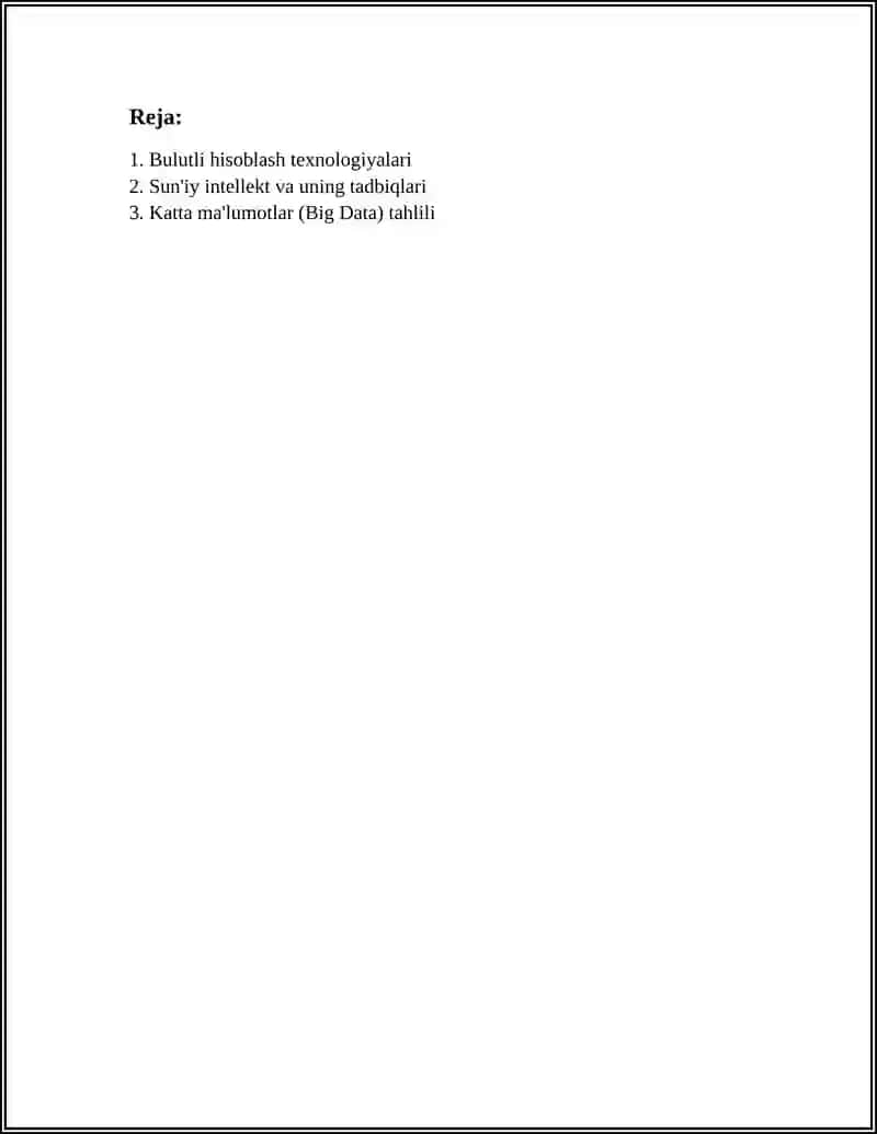 Bulutli hisoblash texnologiyalari 2
