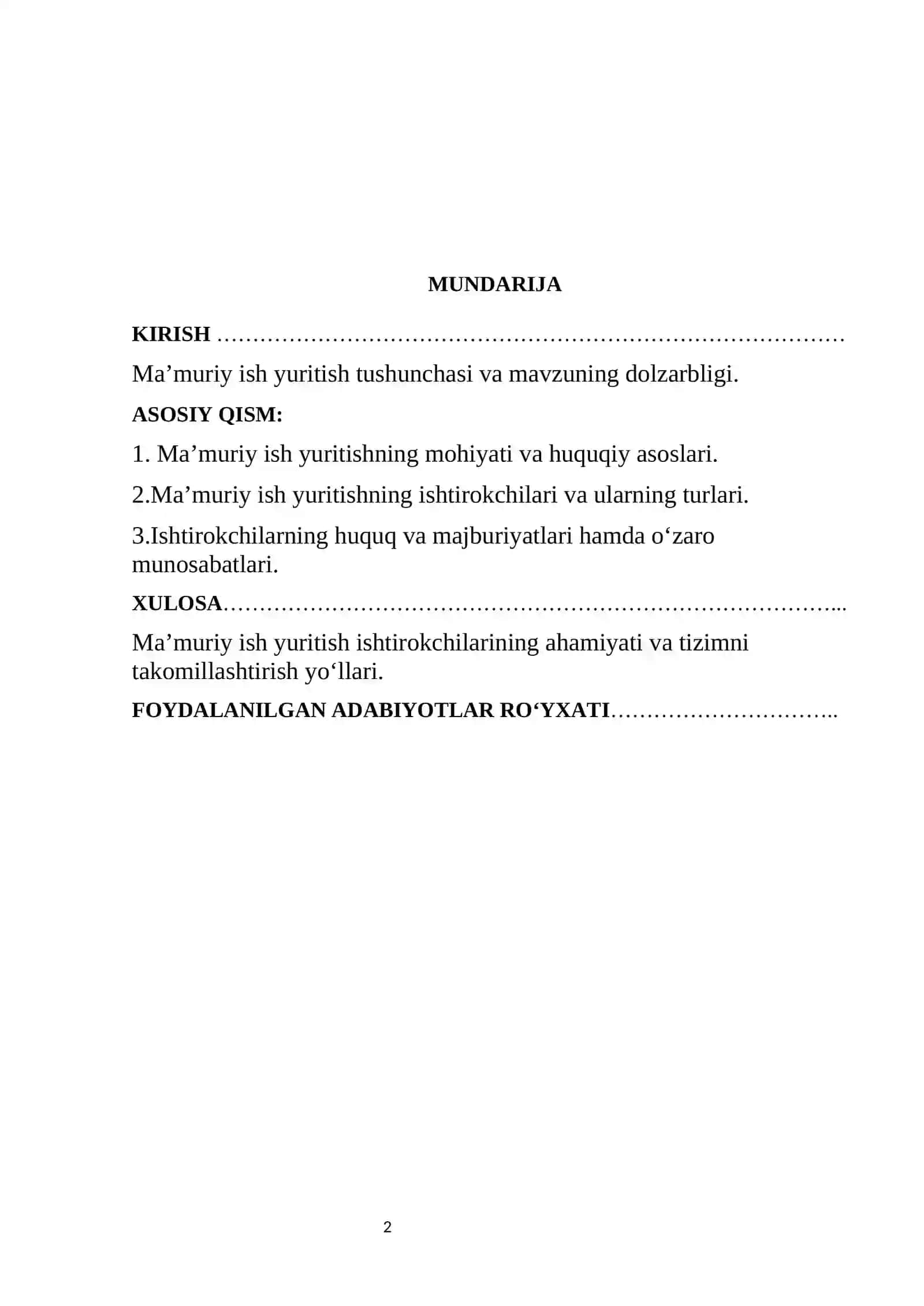 Ma`muriy ish yuritishning ishtirokchilari 2