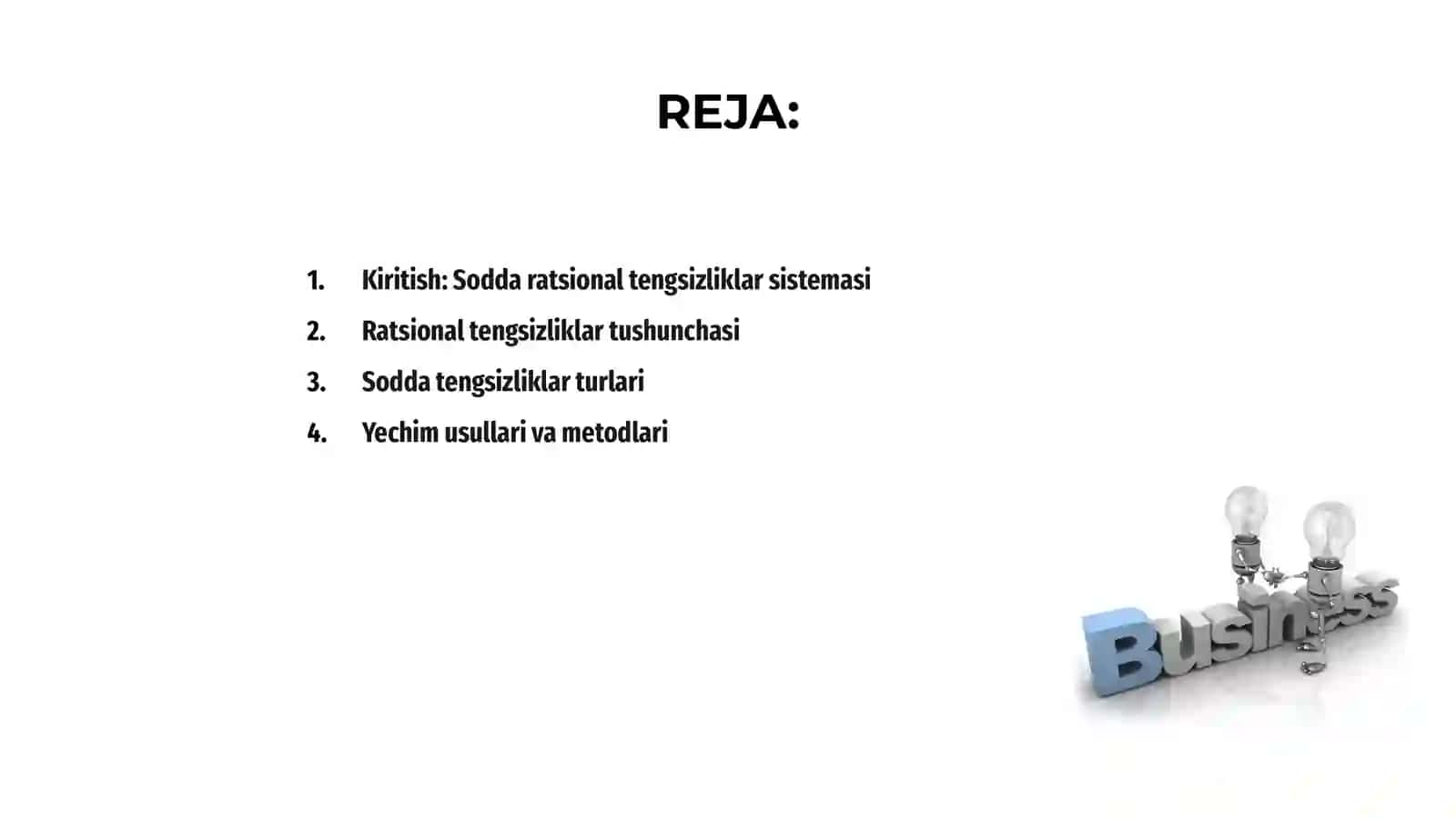 Sodda ratsional tengsizliklar sistemasi 2