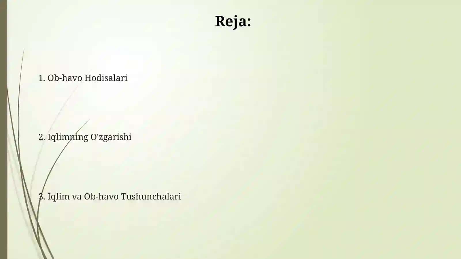 Iqlimvaobhavotushunchalari 2