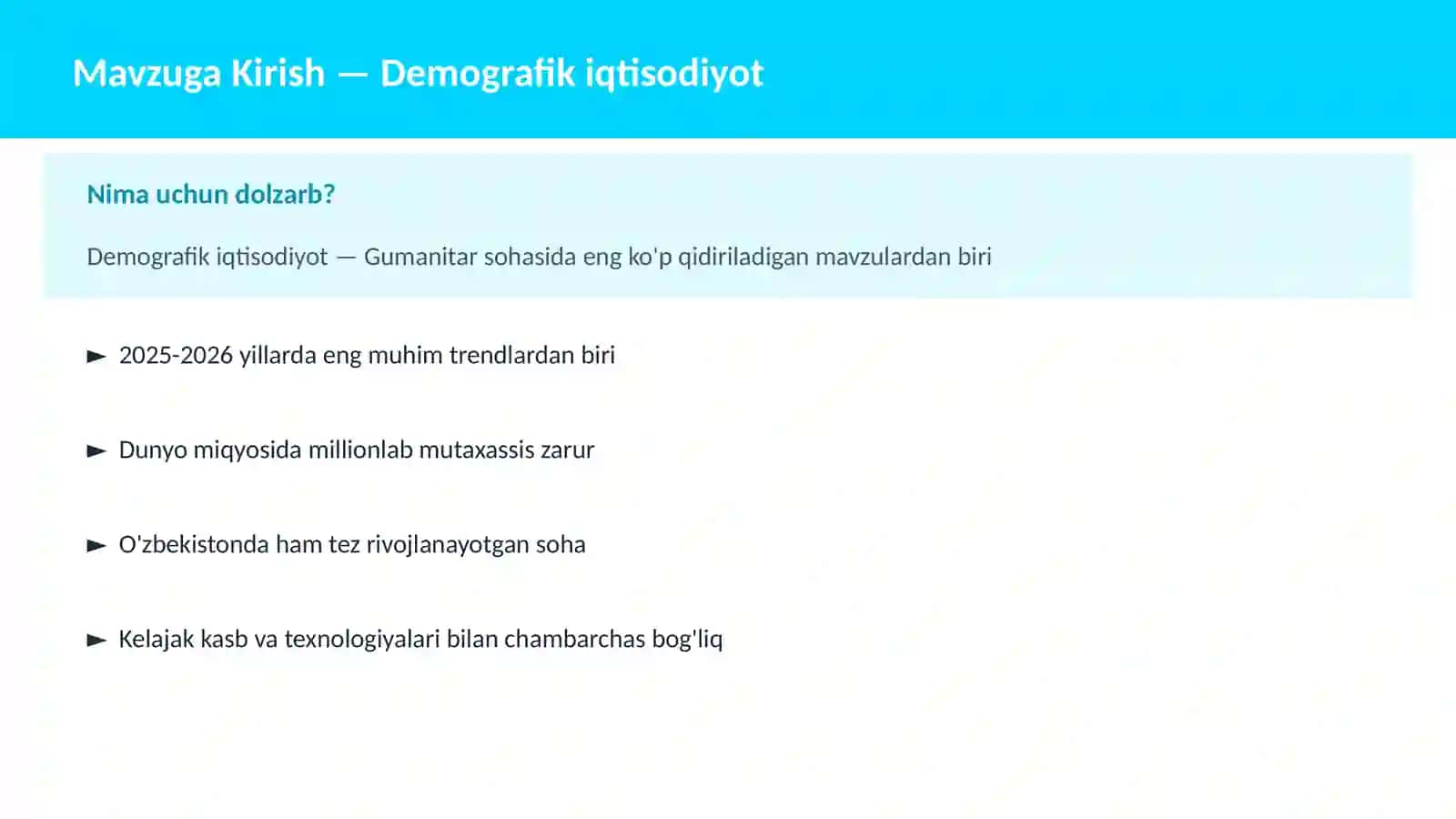Demografik iqtisodiyot 2