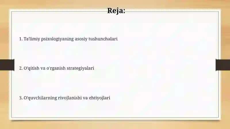 Ta'lim pisixalogiyasi 2