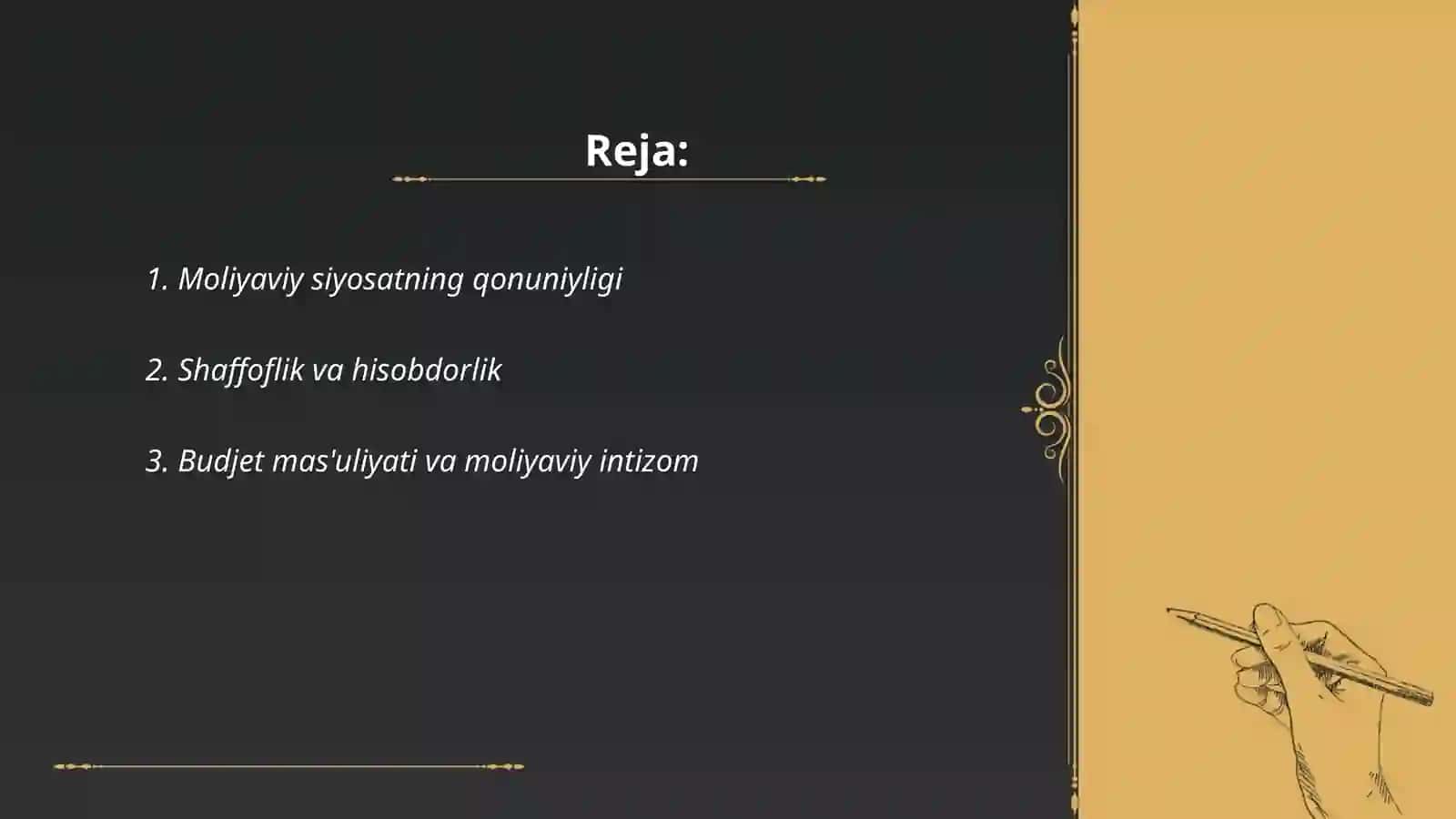 Moliyaviy siyosat tamoyillari 2