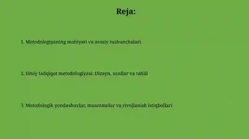 Metodologiya-anglash metodi haqidagi bilim 2
