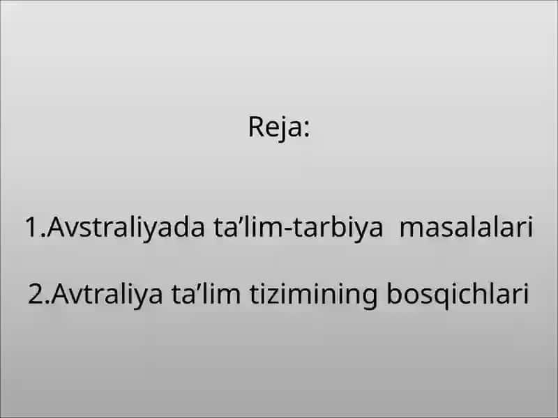 Avstraliya ta'lim tizimi 2