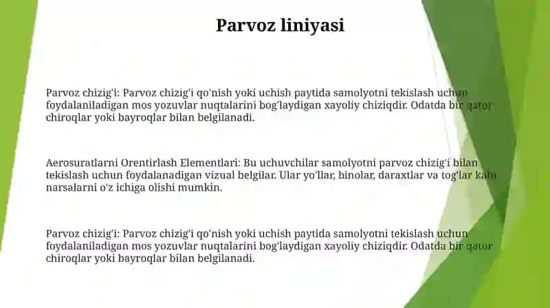 Aerosuratlarni Orentirlash Elementlari 2