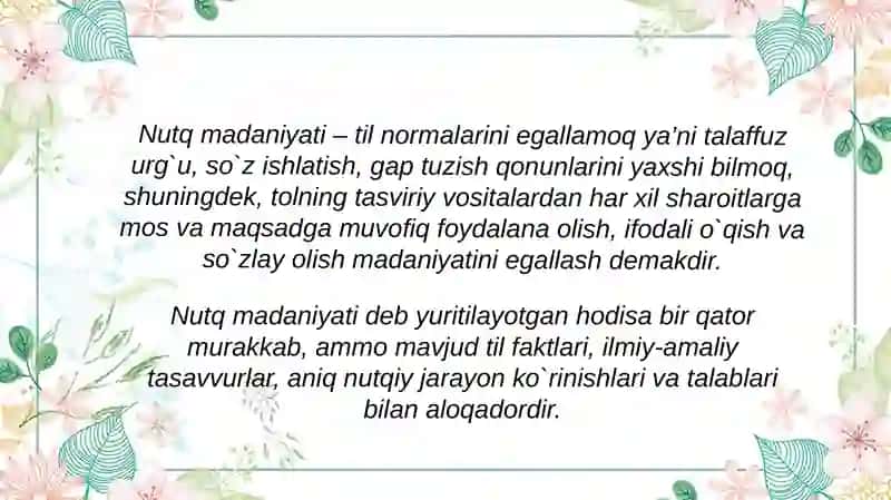 O'zbek tilining adabiy normativlari 2