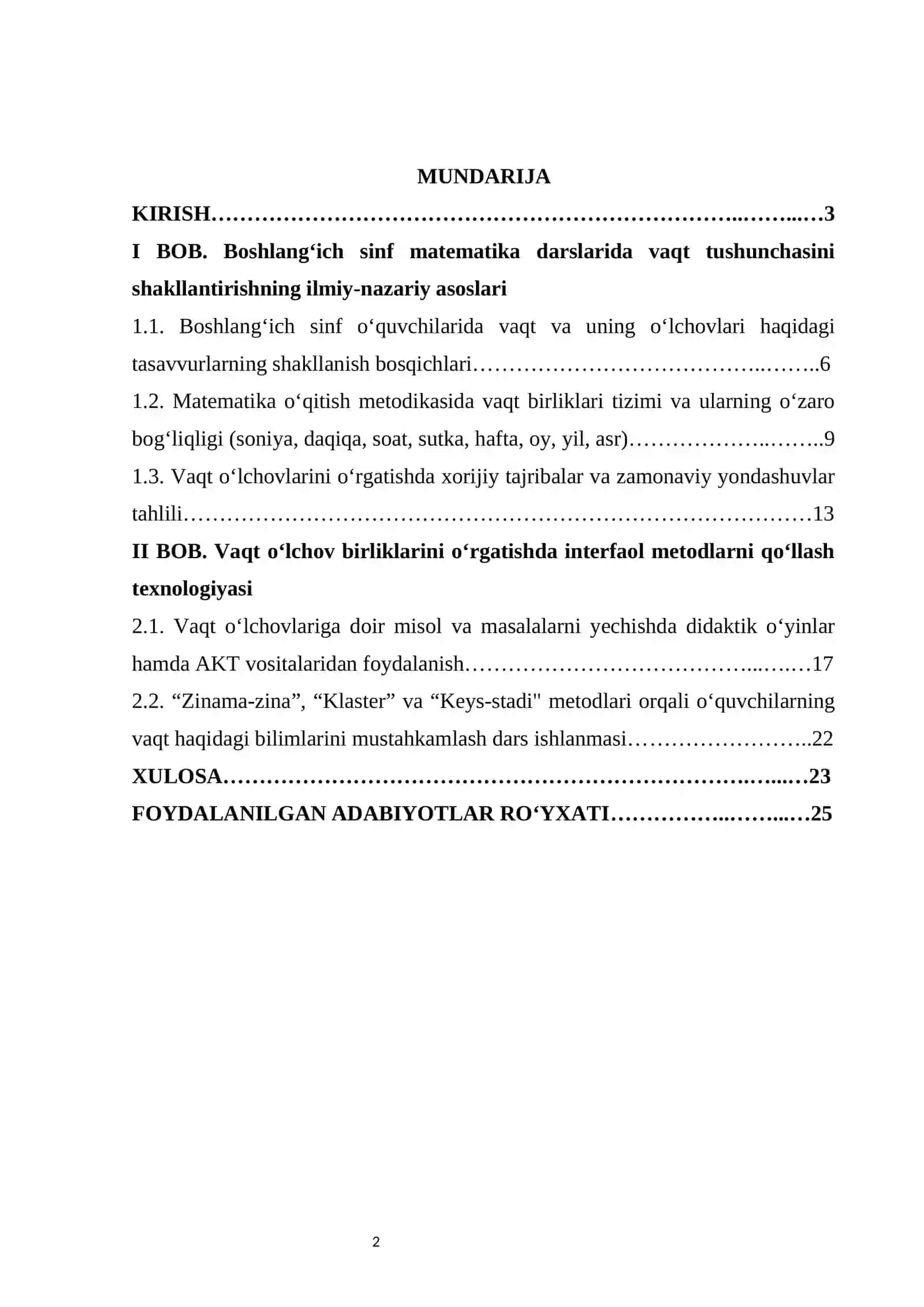 Vaqt o‘lchov birliklarini o‘rgatishda interfaol metodlardan foydalanish 2