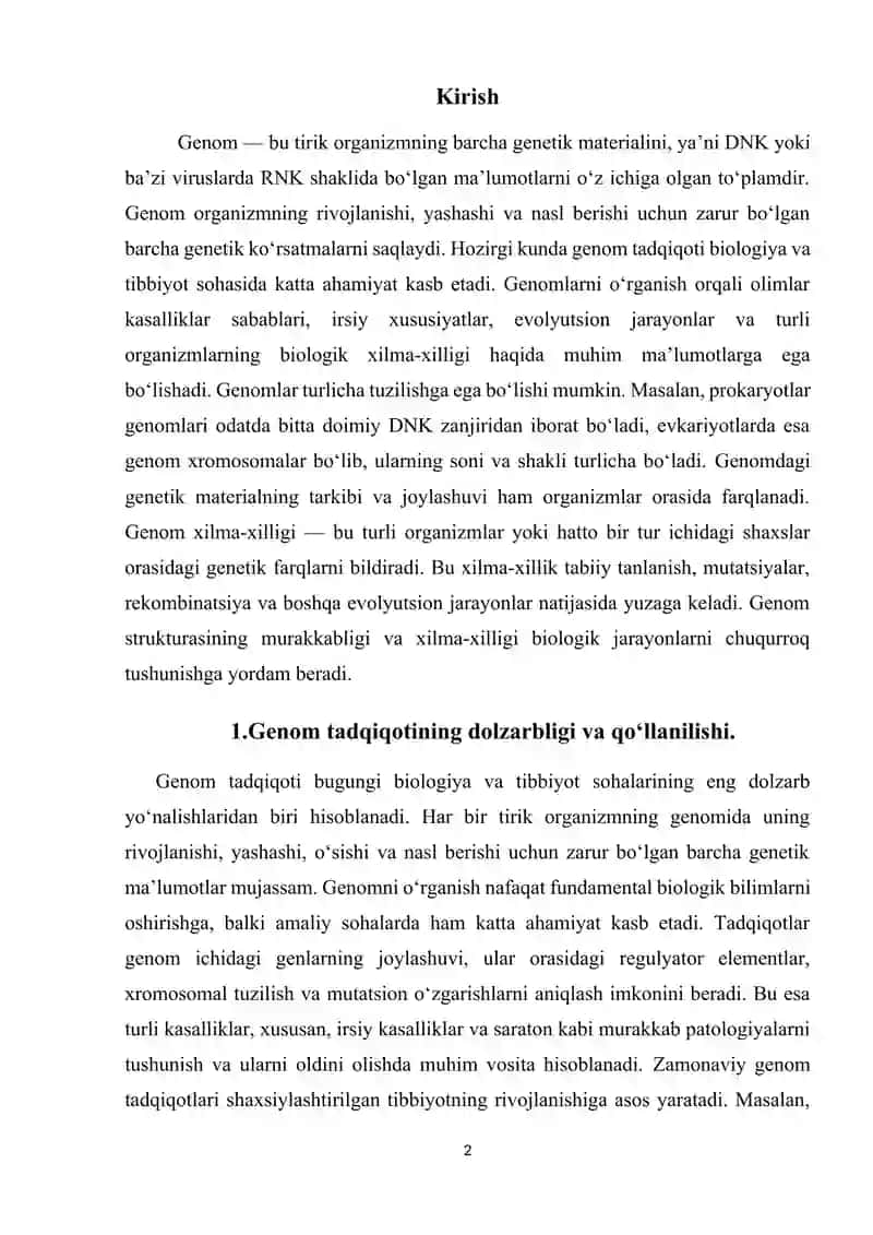 Genomlar xilma-xilligi va ularning strukturasi 2