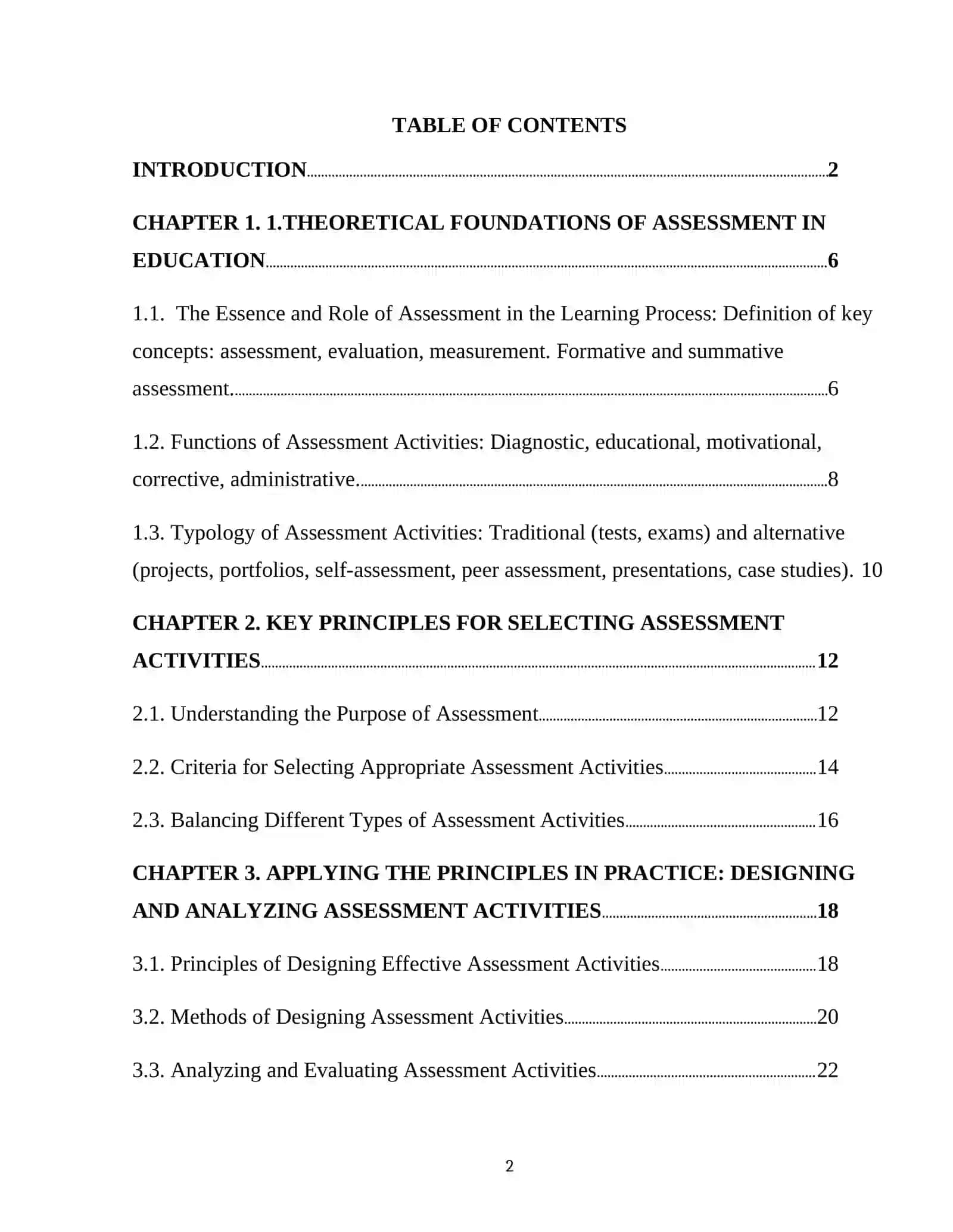 "PRINSIPLES FOR CHOOSING ASSESSMENT ACTIVITIES" 2