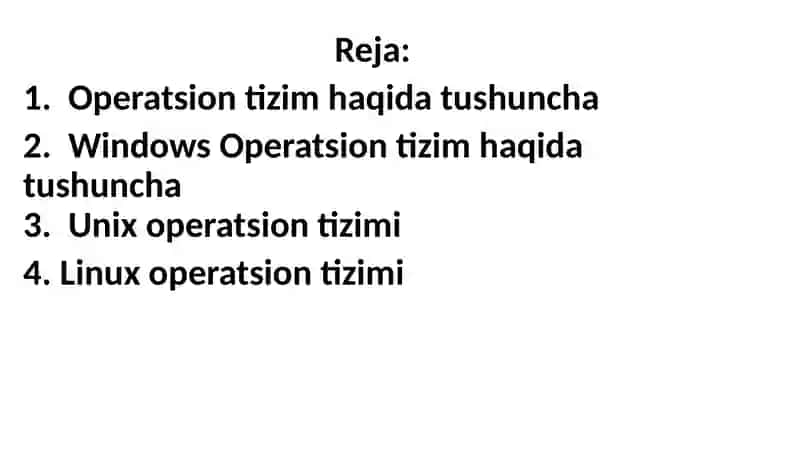 Zamonaviy operatsion tizimlar va ularning imkoniyatlari 2